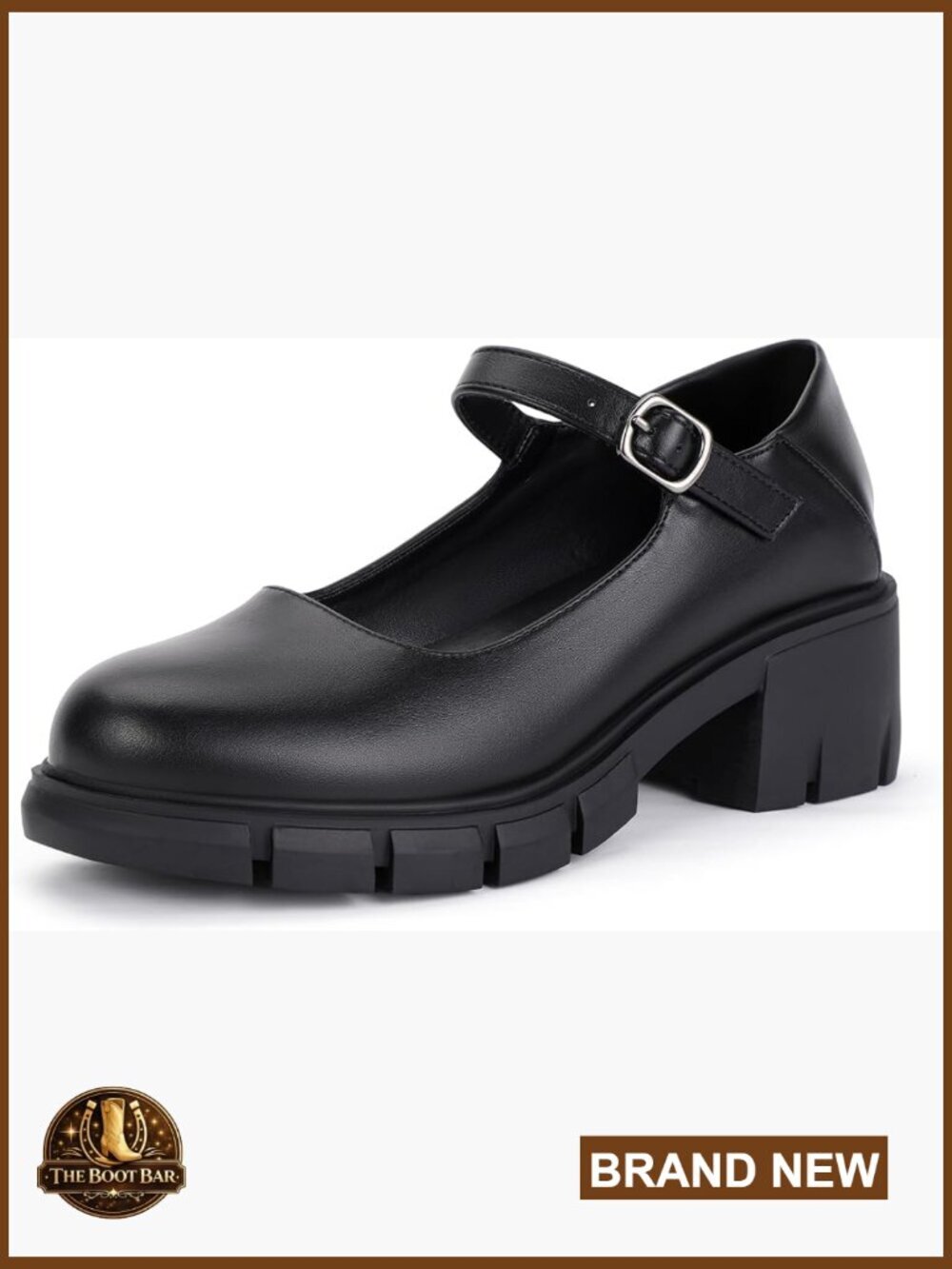 Platform Mary Janes Shoes - Low Block Heel Chunky Pumps Dressy Work Prom